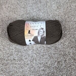 Lion Brand Vanna's Choice Taupe Acrylic Yarn 3.5oz 170yd Medium Weight Knitting
